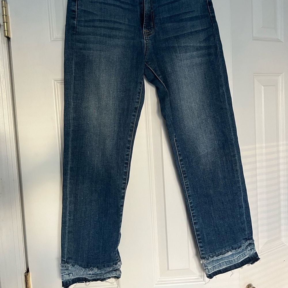 JBD Jeans with cool multicolored bottoms